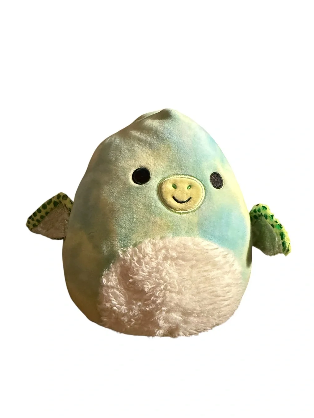Squishmallows Green Blue Plush Bird with Cream Belly